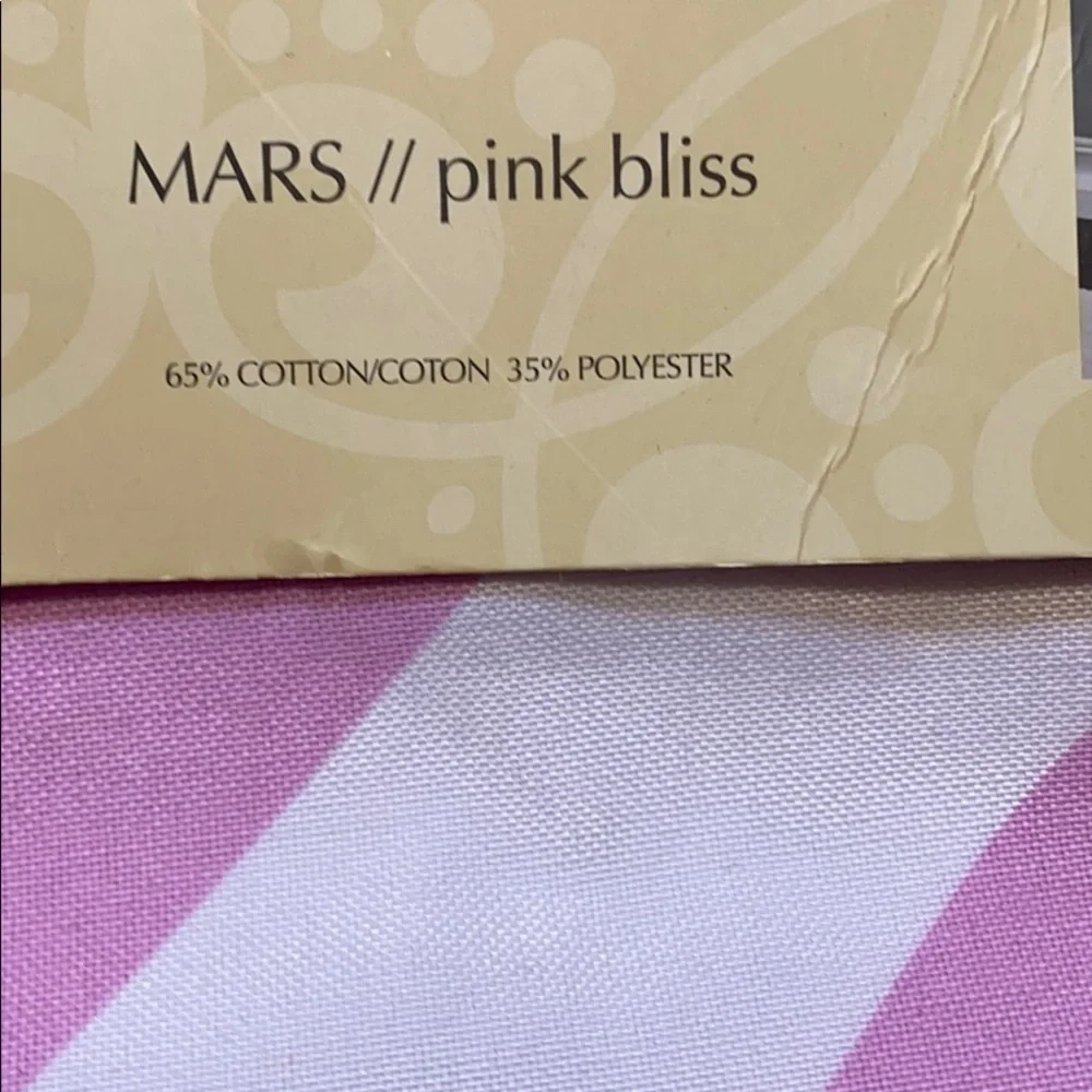 NWT Residence pink and white curtains